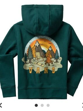 Vans Off The Wall Vibes Full-Zip Hoodie Boys Size 5